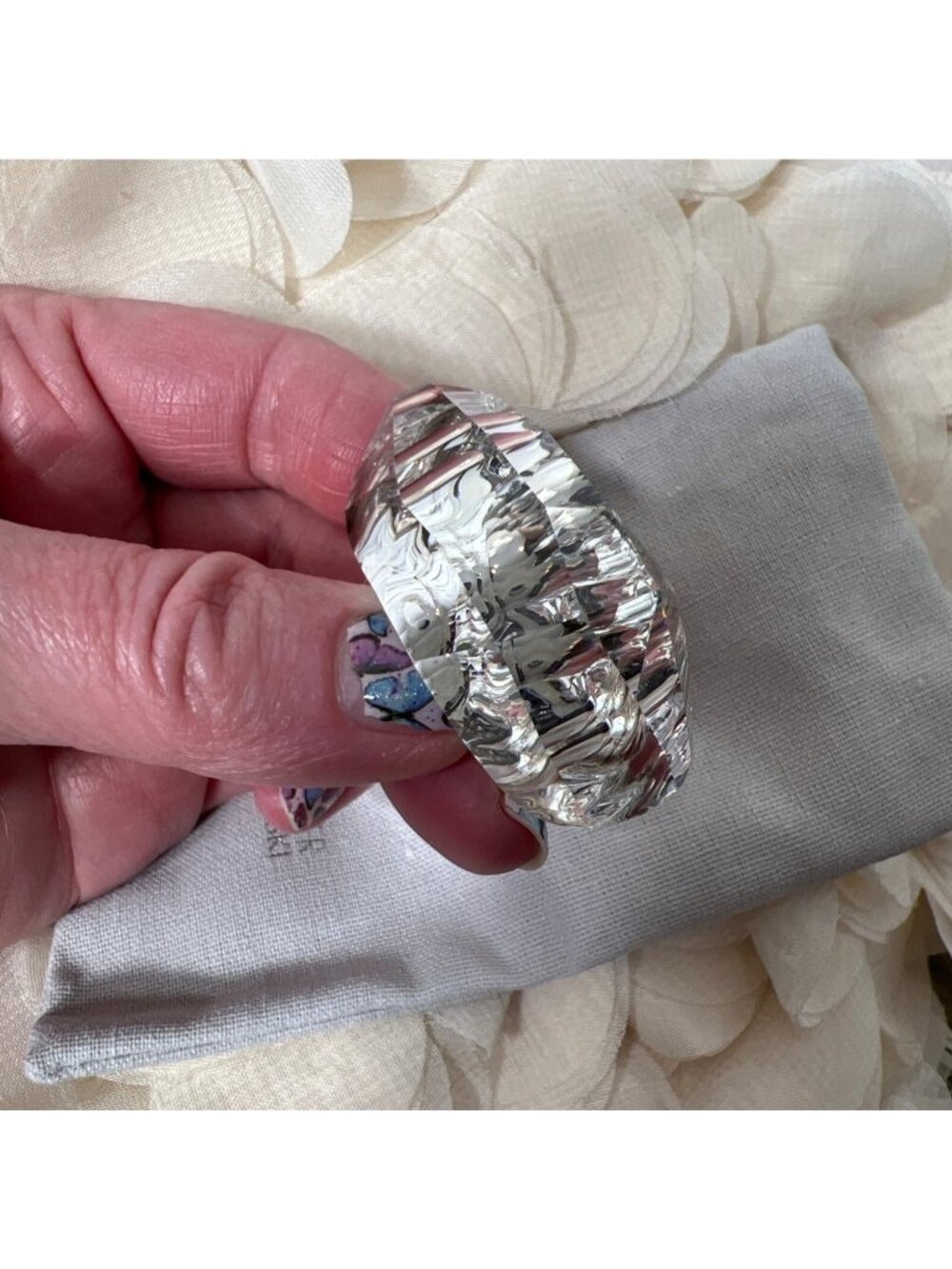 VINTAGE DANIEL SWAROVSKI Crystal Nepal Ring Ladies Sz 6 846369 NWOT